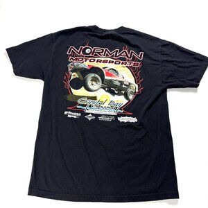 Vintage Norman Motorsports Crystal Bay Casino T Shirt Black Sz L Truck Racing